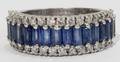 012160 SAPPHIRE AND DIAMOND 14 KT GOLD RING