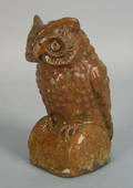 Pennsylvania redware owl late 19th c