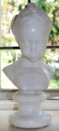 012123 FRENCH WHITE MARBLE BUST OF A YOUNG GIRL 18