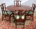 011218 BAKER FURNITURE MAHOGANY DINING TABLE  CHAIRS