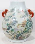 011200 ANTIQUE CHINESE PORCELAIN VASE H 18 DIA 13