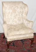 122198 CHIPPENDALE STYLE WING BACK CHAIR