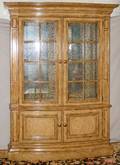 122176 GEORGIAN STYLE PINE FINISH GLAZED CABINET H 94