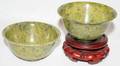051294 CHINESE JADE BOWLS PAIR H 2 DIA 4