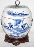 051282 CHINESE BLUE  WHITE JAR H 8 DIA 8