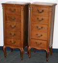 042218 FRENCH WALNUT CHESTS PAIR H 37 L 16 D 13