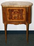 042212 LOUIS XV STYLE MARBLE SMALL COMMODE H 30