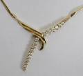 042193 JOSE HESS 14 KT GOLD AND DIAMOND NECKLACE