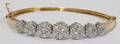 042186 14K YELLOW GOLD 425CT DIAMOND BANGLE BRACELET
