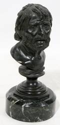 041234 GIORGIO SOMMER 18341914 BRONZE BUST H 7