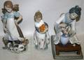 040224 LLADRO FIGURINES 3 PCS H 6  8