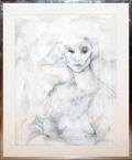 032198 JOHN GOULD CONTE CRAYON AND CHARCOAL DRAWING