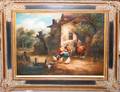 032196 JOHN MILLAIS OIL ON CANVAS 25 X 30 COTTAGE