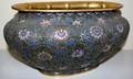 032166 CHINESE DORE BRONZE AND CLOISONN PLANTER H 8