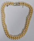 030170 4MM PEARL NECKLACE WITH CLASP TWO STRANDS