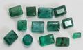 030166 LOT OF 13 MISC LOOSE EMERALDS 16CTTW