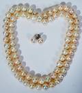 030171 10MM FRESHWATER PEARL NECKLACE AND EARRING SET