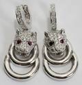 022171 2 CT DIAMOND PANTHER EARRINGS PAIR L 1 14