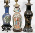 022149 CHINESE PORCELAIN SMALL LAMPS ELECTRIFIED 3