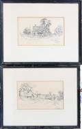 012188 LESLIE COPE PENCIL DRAWINGS TWO D 1966 5