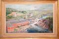 012173 VERENA HUBLEY OIL ON CANVAS RIVER DAM