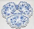 011241 MEISSEN BLUE FLORAL TREFOIL BOWL L 12