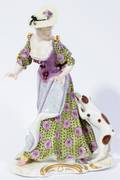 011233 NYMPHENBURG HAND PAINTED PORCELAIN FIGURE