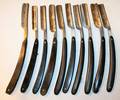 010216 VICTORIAN BAKELITE  STAINLESS STRAIGHT RAZORS