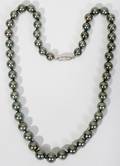 122231 TAHITIAN SOUTH SEA BLACK PEACOCK PEARL NECKLACE
