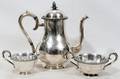 052248 J TOSTRUP COFFEE SET PLATED WITH 830 SILVER
