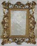 052209 VENETIAN CARVED WOOD FRAME 15 X 12 OUTSIDE