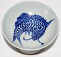 051306 KOREAN CERAMIC FOOTED BOWL H 3 34 DIA 6