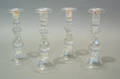 Set of 4 Steuben glass candlesticks