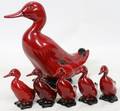 040232 ROYAL DOULTON FLAMB PORCELAIN FIGURES SIX