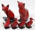 040231 ROYAL DOULTON FLAMB PORCELAIN FIGURES SIX