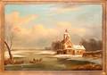 032239 OIL ON CANVAS 19TH CENTURY 22 X 30 WINTER