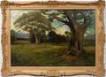 032224 FRENCH BARBIZON SCHOOL OIL ON CANVAS 19TH C