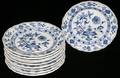 031261 MEISSEN BLUE ONION PORCELAIN SOUP PLATES 10