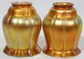 031248 QUEZAL ART GLASS SHADES PAIR H 5 14