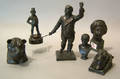 Six bronze figures