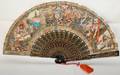 031229 JAPANESE LACQUER FAN W 17 OPEN