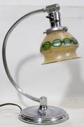 031243 CHASE CHROME  LOETZ GLASS DESK LAMP H 13