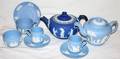 030221 DUDSON HANLEY  WEDGWOOD BLUE JASPER TEACUPS