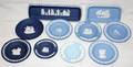 030220 WEDGWOOD BLUE JASPERWARE  QUEENS WARE ASHTRAYS
