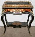 022201 ANTIQUE FRENCH BOULLE FREE STANDING JARDINIRE