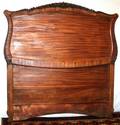 022198 MAHOGANY AND BURL WOOD BEDROOM SET