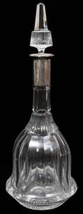 021252 CONTINENTAL CRYSTAL  SILVER DECANTER H 15