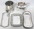 021249 ANTIQUE SILVER  SILVERPLATE TABLE WARE FIVE