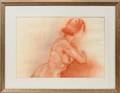 021230 M PAREL CONTE CRAYON NUDE WOMAN 12 X 18
