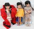 020230 NATIVE AMERICAN DOLLS 3 PCS H 15